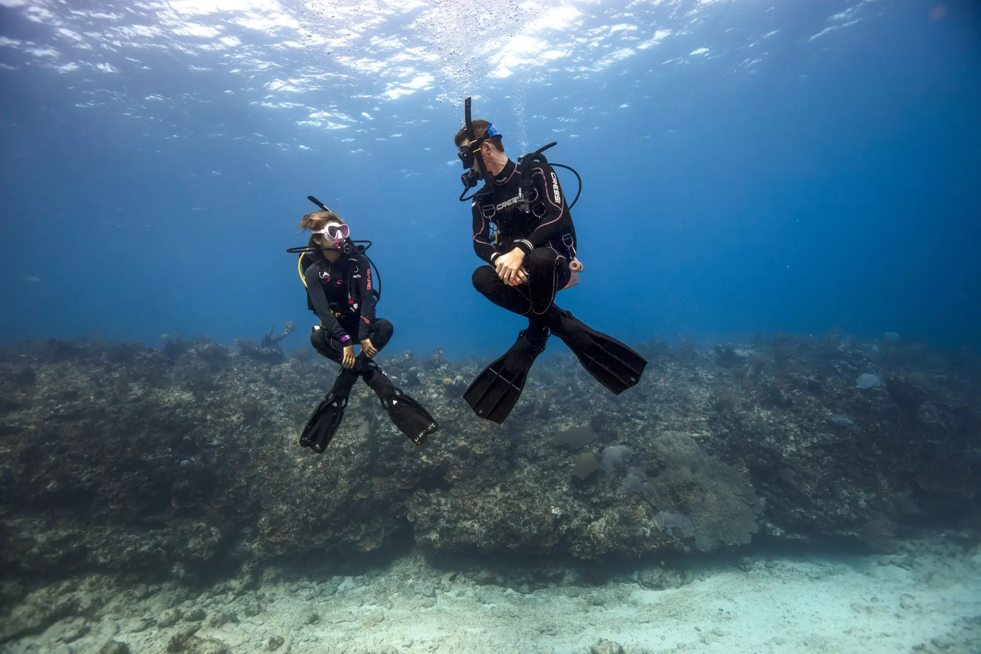 Divers in the waters of Tarifa